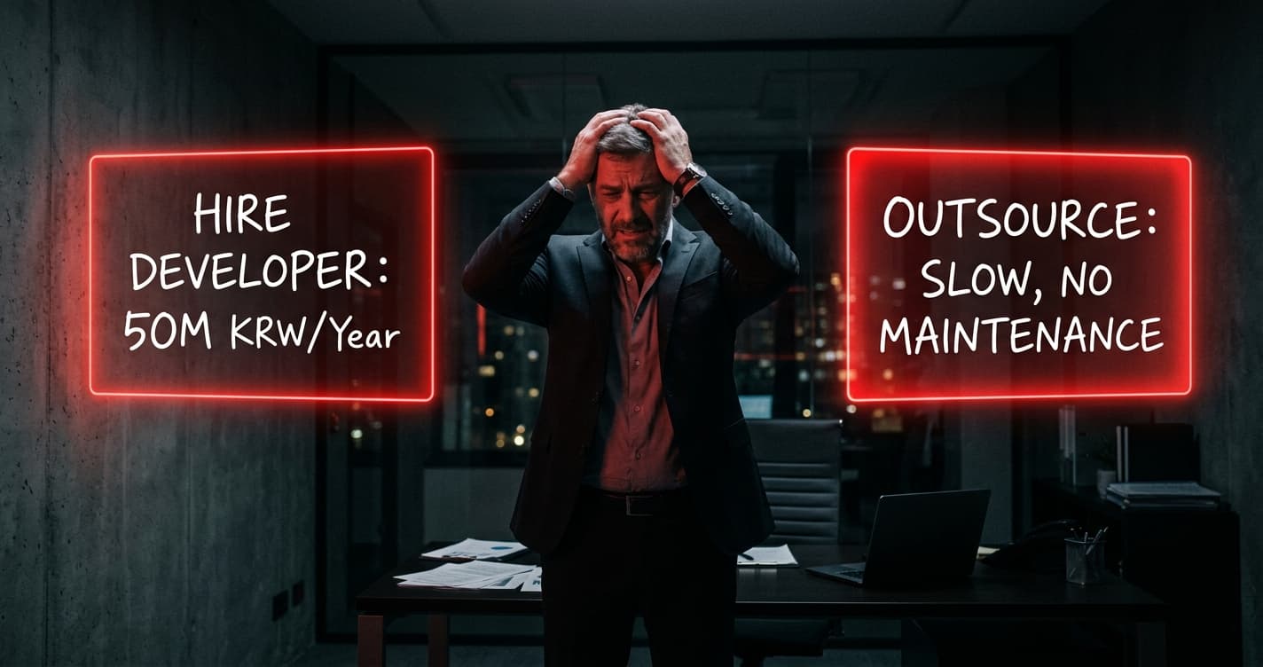 개발자 뽑자니 5,000만원, 외주 맡기자니 느리다