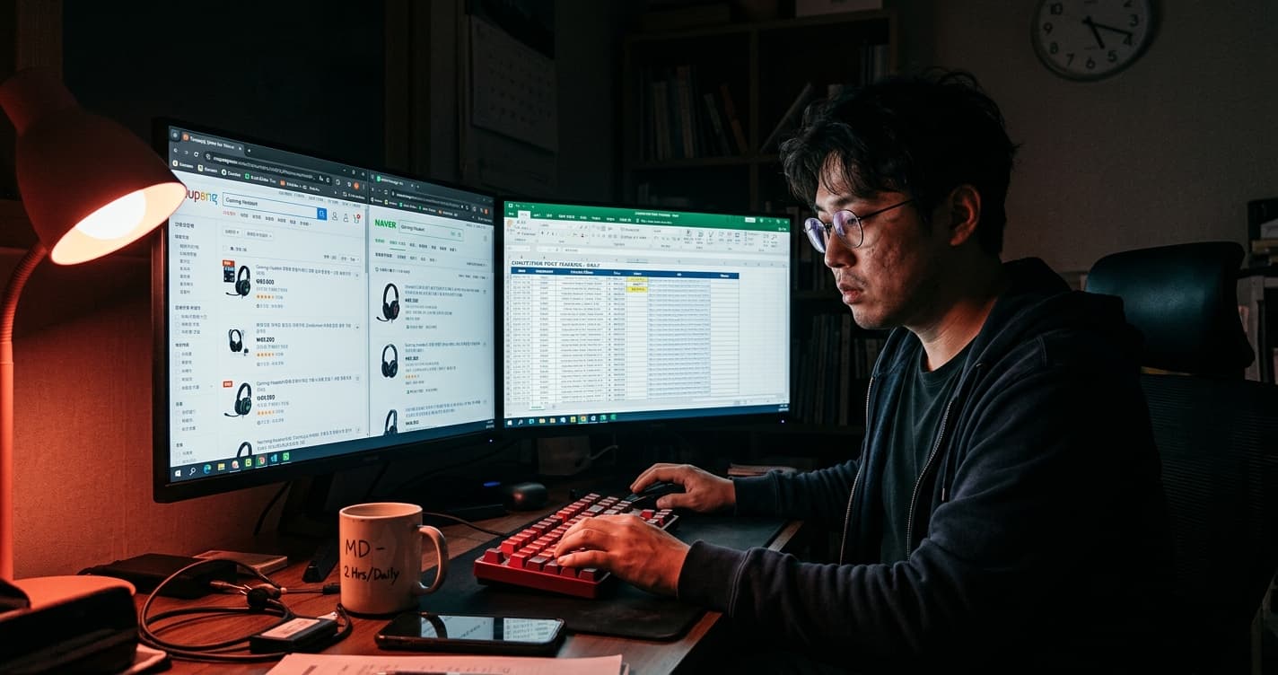 매일 쿠팡, 네이버 돌면서 가격 비교 2시간