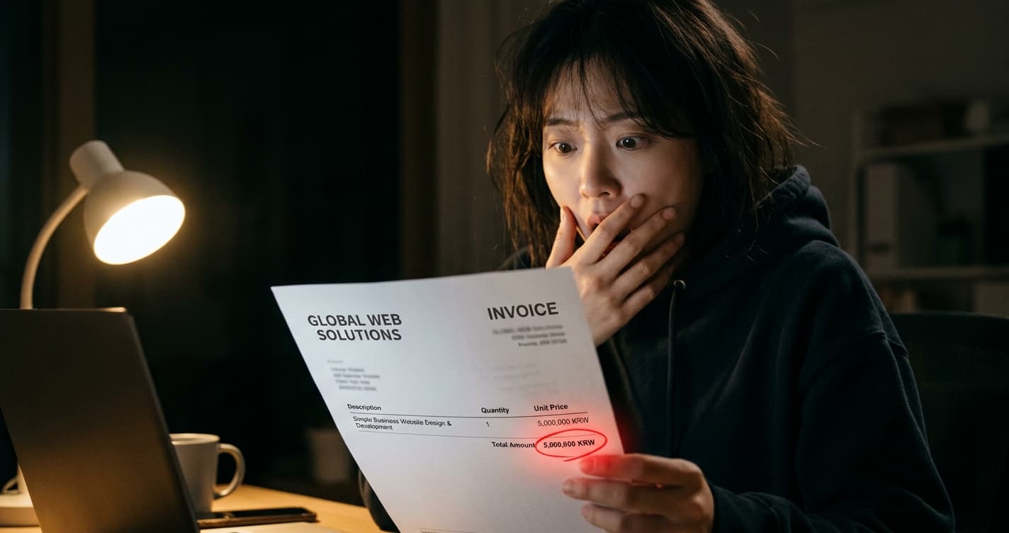 웹사이트 하나 만드는 데 외주비 500만원